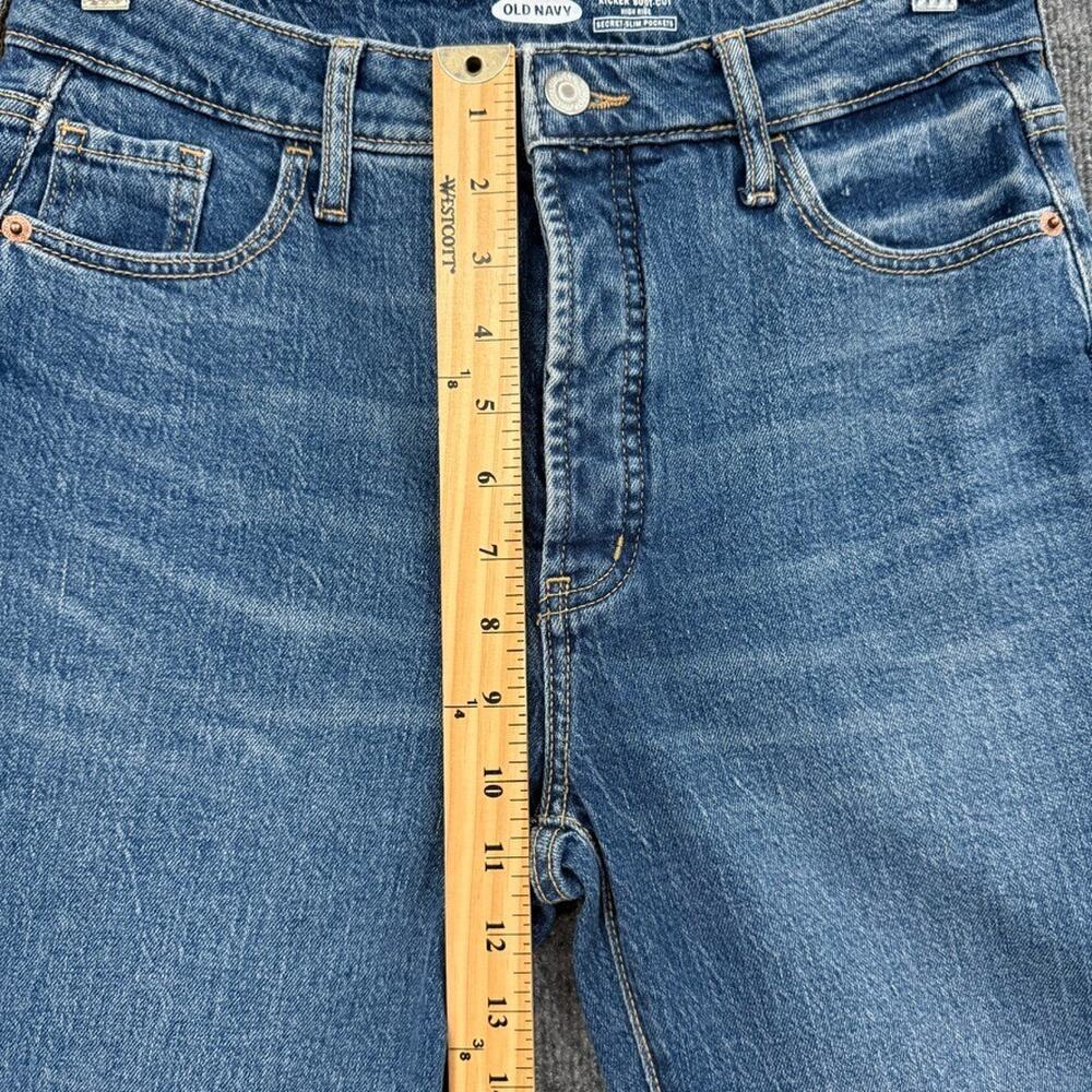 Old Navy Kicker Boot Cut High Rise Jeans Womens 4 Button Fly Medium Wash Stretch - Picture 11 of 12